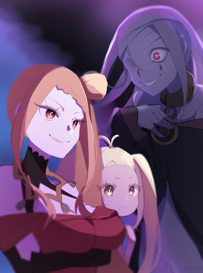 blonde_hair breasts cleavage highres large_breasts liliana_masquerade long_hair priscilla_barielle re:zero_kara_hajimeru_isekai_seikatsu red_eyes sirius_(re:zero) smile