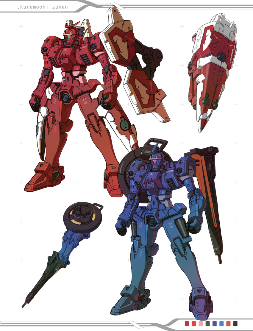 alternate_form clenched_hands directed-energy_weapon energy_cannon energy_gun energy_weapon green_eyes gundam gundam_wing highres horns kuramochi_kyouryuu looking_ahead magnetic_weapon mecha mobile_suit no_humans one-eyed particle-beam_weapon plasma_cannon plasma_gun plasma_railgun plasma_rifle purple_eyes redesign robot single_horn v-fin vayeate weapon