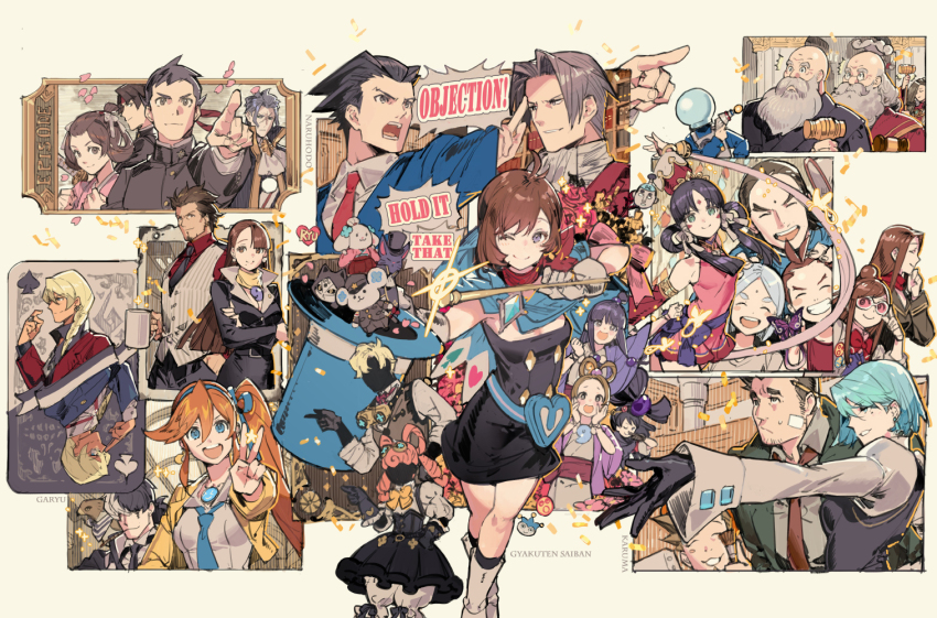 6+boys 6+girls :d ace_attorney ace_attorney_investigations ace_attorney_investigations_2:_prosecutor&#039;s_gambit animal antenna_hair apollo_justice aqua_eyes arm_up ascot asymmetrical_bangs asymmetrical_sidelocks athena_cykes badge bald barok_van_zieks beard bell bird black_dress black_eyes black_gloves black_hair black_jacket black_necktie black_pants black_shirt black_skirt black_vest blonde_hair bloomers blue_cape blue_eyes blue_gemstone blue_hair blue_jacket blue_necktie blue_ribbon blunt_bangs blunt_ends blush boots bow bow_bloomers bowtie bracelet brown_eyes brown_hair bug butterfly button_badge buttons cape card character_doll character_name character_request child chuunosuke_(ace_attorney) clenched_teeth closed_eyes closed_mouth collared_jacket collared_shirt copyright_name cropped_jacket crossed_arms crown cup dark-skinned_male dark_skin detached_sleeves dhurke_sahdmadhi dick_gumshoe diego_armando dot_nose dress ema_skye english_text facial_hair facial_mark forehead forehead_mark franziska_von_karma gakuran gavel gem gloves grey_hair grin hair_bun hair_intakes hair_ribbon hair_rings hammer happi hat hawk headband heart herlock_sholmes holding holding_brush holding_cup holding_hammer holding_unworn_clothes holding_unworn_hat holding_wand insect iris_wilson jacket japanese_clothes jewelry jingle_bell judge juliet_sleeves kay_faraday kazuma_asogi kimono klavier_gavin kristoph_gavin lana_skye lapels larry_butz long_hair long_sleeves looking_at_viewer loose_necktie low-tied_long_hair low-tied_sidelocks magatama maya_fey medium_hair mia_fey mikagami_hakari miles_edgeworth multicolored_hair multiple_boys multiple_girls mustache nahyuta_sahdmadhi neck_ribbon necklace necktie nyan_zieks nyasked_disciple obi objection one_eye_closed open_collar open_mouth orange_hair pants parted_bangs pearl_fey phoenix_wright pink_dress pink_hair pink_kimono pink_ribbon pinstripe_pattern pinstripe_vest playing_card pointing pointing_at_forehead popped_collar puffy_sleeves purple_jacket rayfa_padma_khura&#039;in red-tinted_eyewear red_bow red_bowtie red_jacket red_necktie red_sash red_scarf red_shirt ribbon ryunosuke_naruhodo sash scarf school_uniform shirt short_hair sidelocks simon_blackquill skirt sleeve_cuffs smile smug spade_(shape) sparkle spiked_hair star_(symbol) starshadowmagician steel_samurai strapless strapless_dress striped_clothes striped_vest stuffed_toy suit_jacket susato_mikotoba suspenders swept_bangs taka_(ace_attorney) teeth the_great_ace_attorney the_great_ace_attorney_2:_resolve the_judge_(ace_attorney) thick_eyebrows ticket tinted_eyewear toga top_hat topknot trucy_wright two-tone_hair underwear unworn_hat unworn_headwear usato_(ace_attorney) v vertical-striped_clothes vertical-striped_vest very_long_hair vest wand wendy_oldbag white-framed_eyewear white_ascot white_background white_footwear white_gloves white_hair white_kimono white_ribbon white_shirt white_vest yellow_bow yellow_bowtie yellow_jacket yellow_scarf