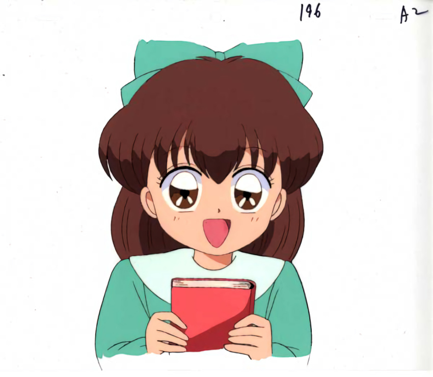 1990s_(style) akazukin_chacha book marin_(marine-sky-earth) retro_artstyle ribbon tagme