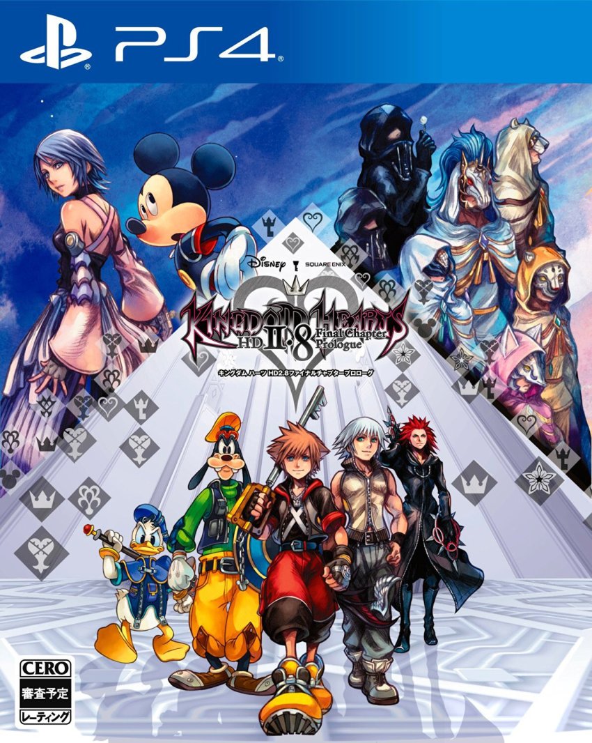 3girls aced_(kingdom_hearts) aqua_(kingdom_hearts) ava_(kingdom_hearts) axel_(kingdom_hearts) bad_id bad_twitter_id black_coat black_coat_(kingdom_hearts) box_art cloak coat disney donald_duck furry game_console goofy gula_(kingdom_hearts) highres hood invi_(kingdom_hearts) ira_(kingdom_hearts) keyblade kingdom_hearts kingdom_hearts_0.2_birth_by_sleep_-a_fragmentary_passage- kingdom_hearts_3d:_dream_drop_distance kingdom_hearts_unchained_x kingdom_hearts_x kingdom_hearts_x_back_cover lea_(kingdom_hearts) logo looking_at_viewer luxu_(kingdom_hearts) mask master_of_masters mickey_mouse mickey_mouse_&amp;_friends multiple_boys multiple_girls nomura_tetsuya official_art playstation_4 riku_(kingdom_hearts) sora_(kingdom_hearts) square_enix walking