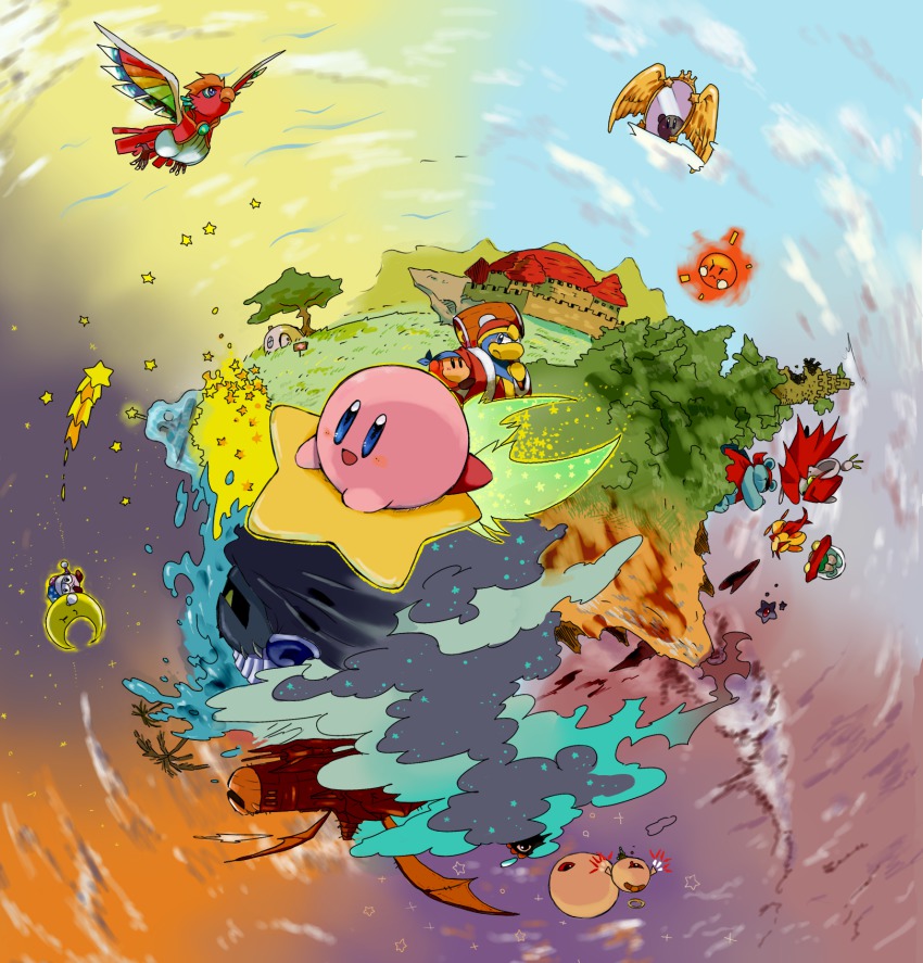 bandages bandana bandana_waddle_dee bird blue_eyes blush cape castle cloud dark_matter_(kirby) dark_nebula dark_persona daroach doc_(kirby) dyna_blade fountain grass halberd_(airship) hammer hat highres house king_dedede kirby kirby&#039;s_dream_land_3 kirby_(series) kirby_64 kirby_and_the_amazing_mirror kirby_squeak_squad kirby_super_star looking_at_viewer marx_(kirby) meta_knight mirror moon mouse_(animal) mr._bright mr._shine mr.bright mr.shine nintendo planet red_eyes shadow_kirby sky smile spinni star_(symbol) storo sun suzumecha tree volcano waddle_dee wings zero_(kirby) zero_two_(kirby)
