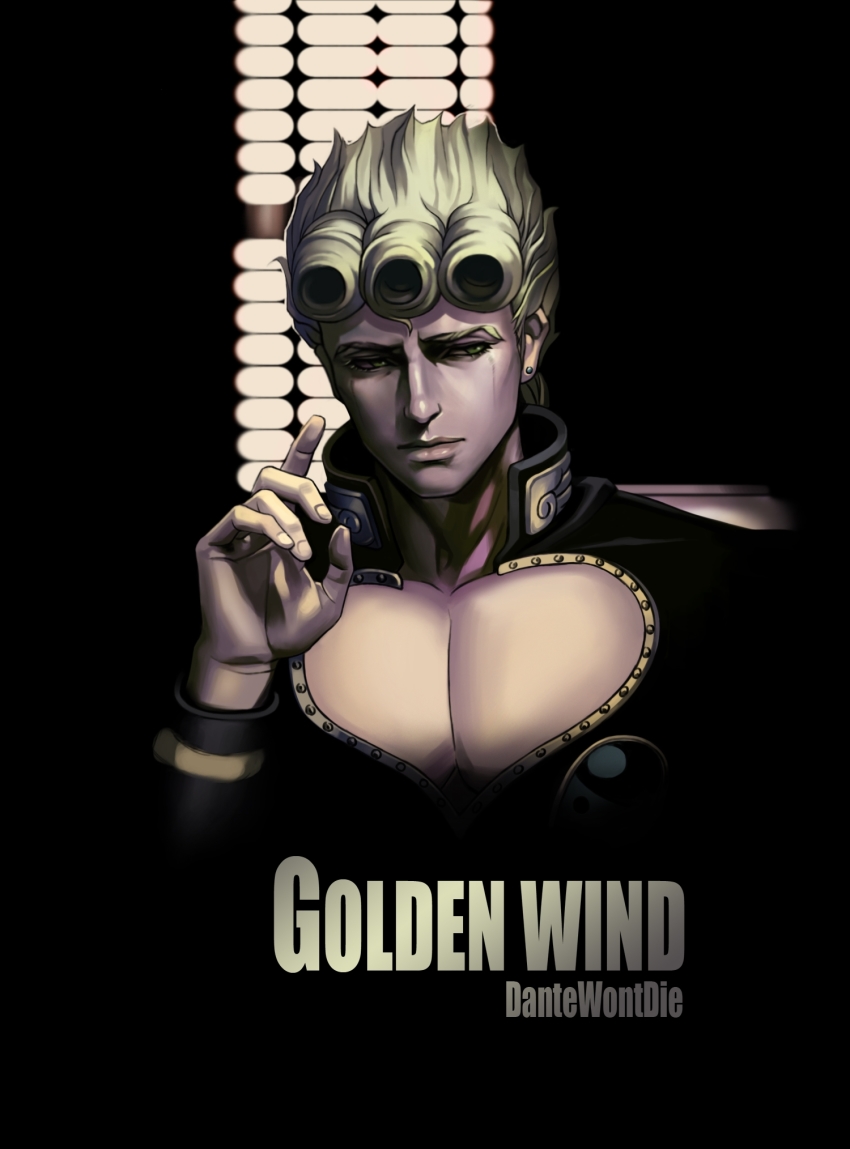 1boy artist_name copyright_name dantewontdie giorno_giovanna highres jojo_no_kimyou_na_bouken parody solo the_godfather vento_aureo
