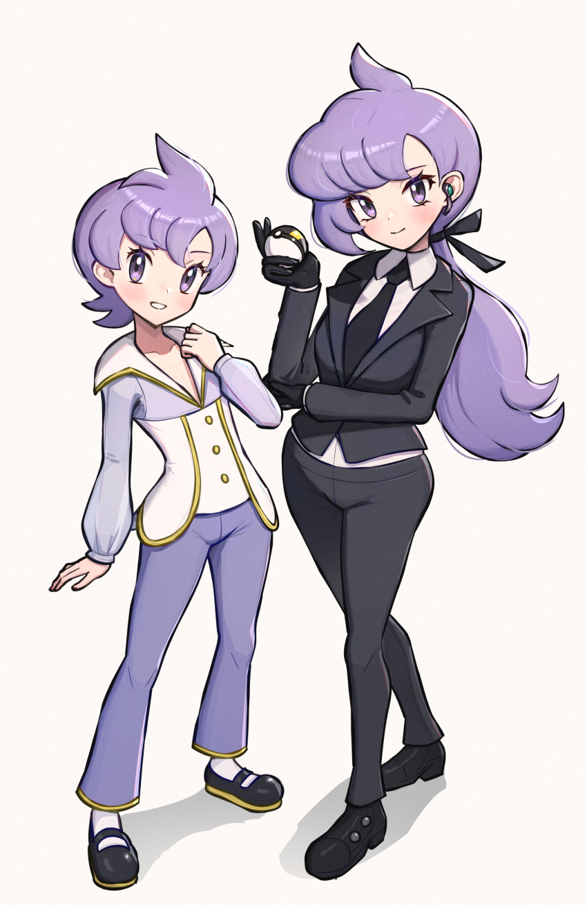 anabel_(pokemon) dual_persona gonzarez highres nintendo pokemon pokemon_rse pokemon_sm ponytail simple_background white_background