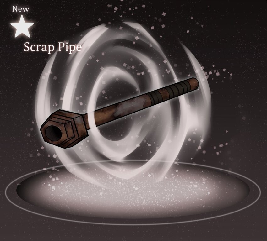 english_text floating_hair industrial_pipe no_humans rust star_(symbol) strongmoist what