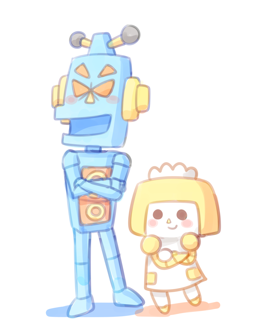 absurdres doris-1 duet highres mike_(warioware) nintendo offbeat robot simple_background warioware white_background