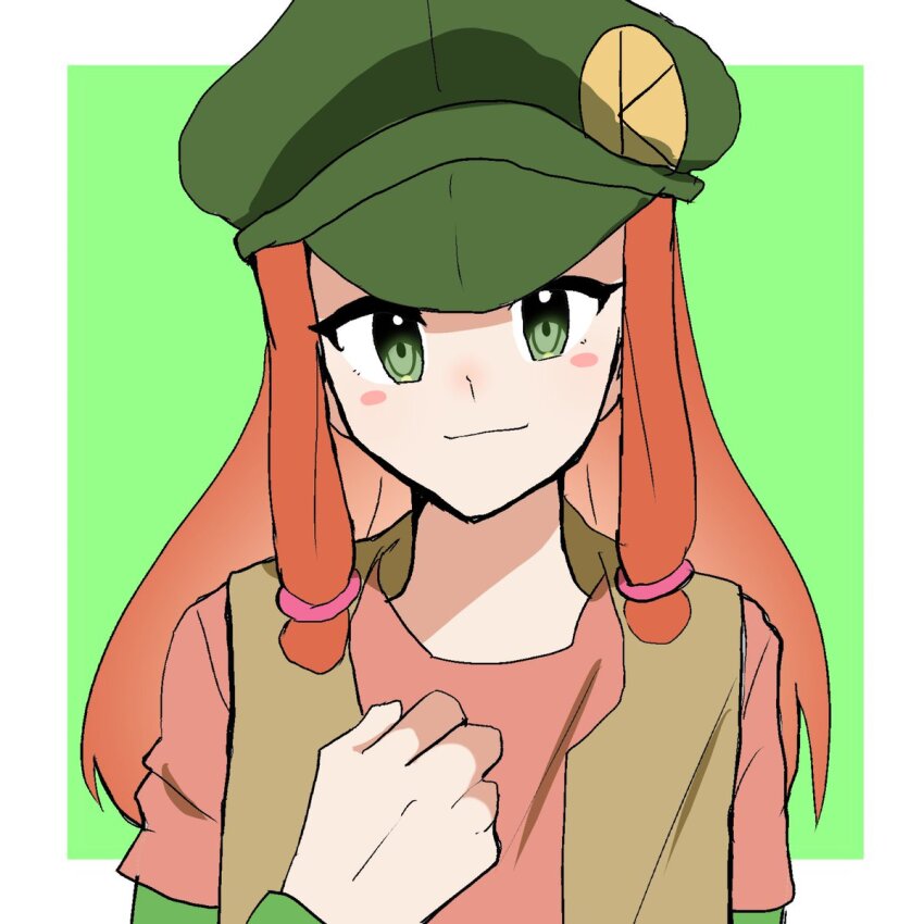 1girl blush digimon digimon_xros_wars digimon_xros_wars:_toki_wo_kakeru_shounen_hunter-tachi female_focus hat highres kaoru_(digimon) smile solo