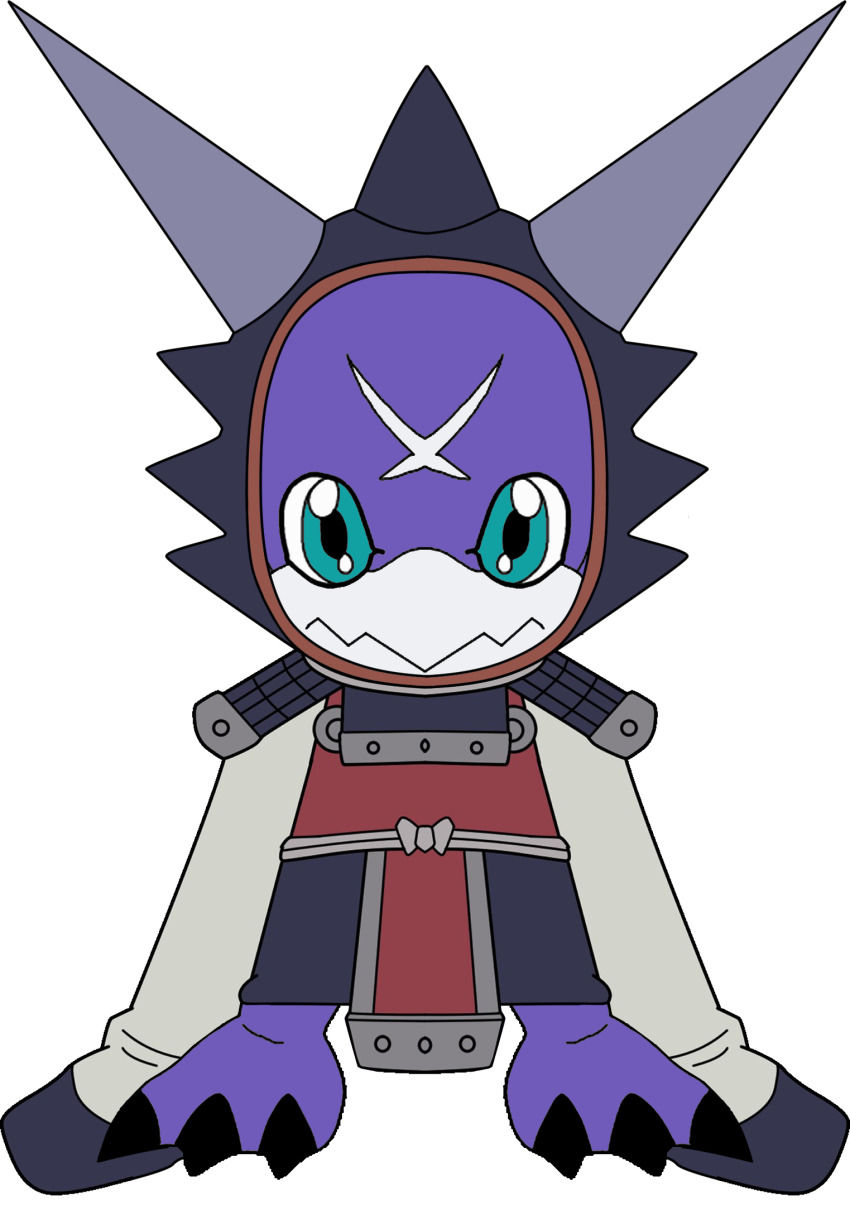 armor blue_eyes claws digimon digimon_(creature) digimon_xros_wars digimon_xros_wars:_toki_wo_kakeru_shounen_hunter-tachi gumdramon highres kotemon solo xros_up_gumdramon_(kotemon)