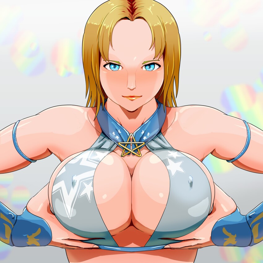 1girl absurdres blonde_hair breasts dead_or_alive highres large_breasts saigo_no_chinpan solo tina_armstrong