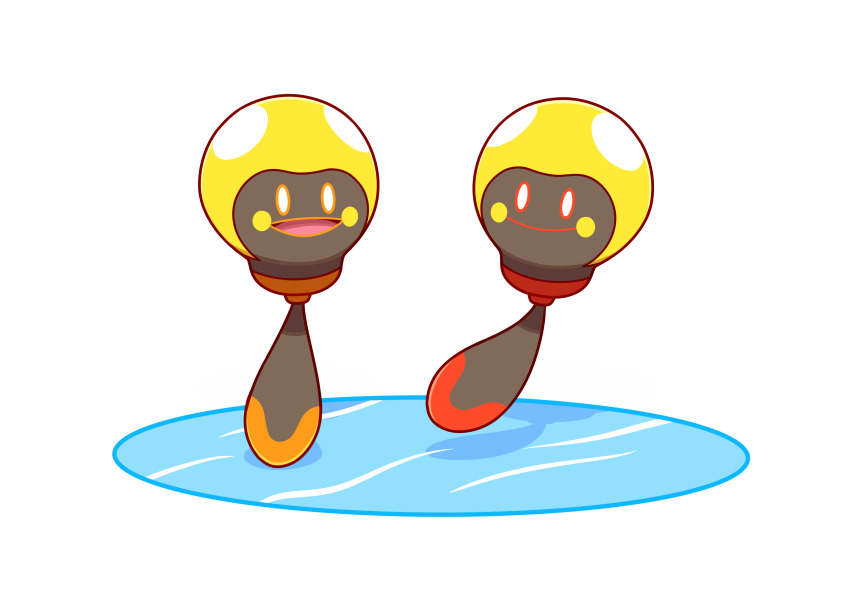 :d absurdres alternate_color bright_pupils closed_mouth commentary_request highres nintendo open_mouth orange_eyes pokemon pokemon_(creature) red_eyes shiny_pokemon smile tadbulb white_background white_pupils zitome_i