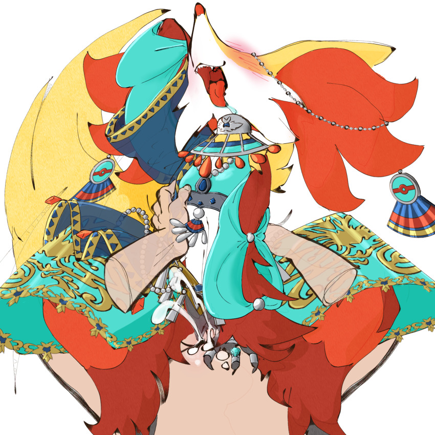 1boy 1girl absurdres animal_ear_fluff animal_ears animal_hands animal_nose arabian_clothes arm_behind_head arm_up beads black_fur blue_gemstone blue_shirt blush body_fur bottomless claws clothed_female_nude_male clothed_pokemon clothing_cutout completely_nude crop_top cum cum_in_pussy delphox delphox_(sacred) disembodied_hand drooling ejaculation fangs flat_chest fox_ears fox_girl fox_tail furry furry_female furry_with_non-furry gem gen_6_pokemon girl_on_top hand_on_another&#039;s_chest happy head_back hetero highres interspecies jewelry knees_up long_sleeves lying multicolored_fur multiple_rings neck_ring necklace nintendo nose_blush nude on_back open_mouth ornate_ring poke_ball_symbol pokemon pokemon_(creature) pokemon_unite pov pussy red_fur red_leopard ring saliva see-through_clothes sex sharp_teeth shirt simple_background sitting sitting_on_person smile snout solo_focus spread_legs stomach tail teeth tongue tongue_out uncensored uvula vaginal waist_cape white_background white_fur x-ray yellow_fur