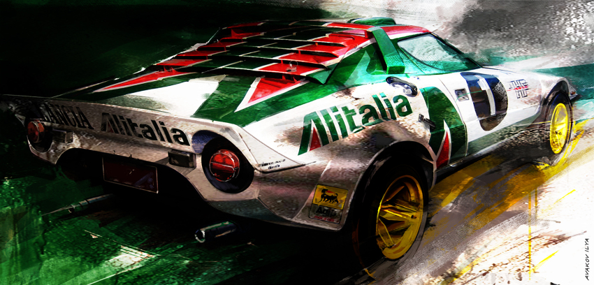 artist_name avakov car from_behind highres lancia_(brand) lancia_stratos motor_vehicle no_humans race_vehicle racecar rally_car roundel sports_car vehicle_focus white_car world_rally_championship