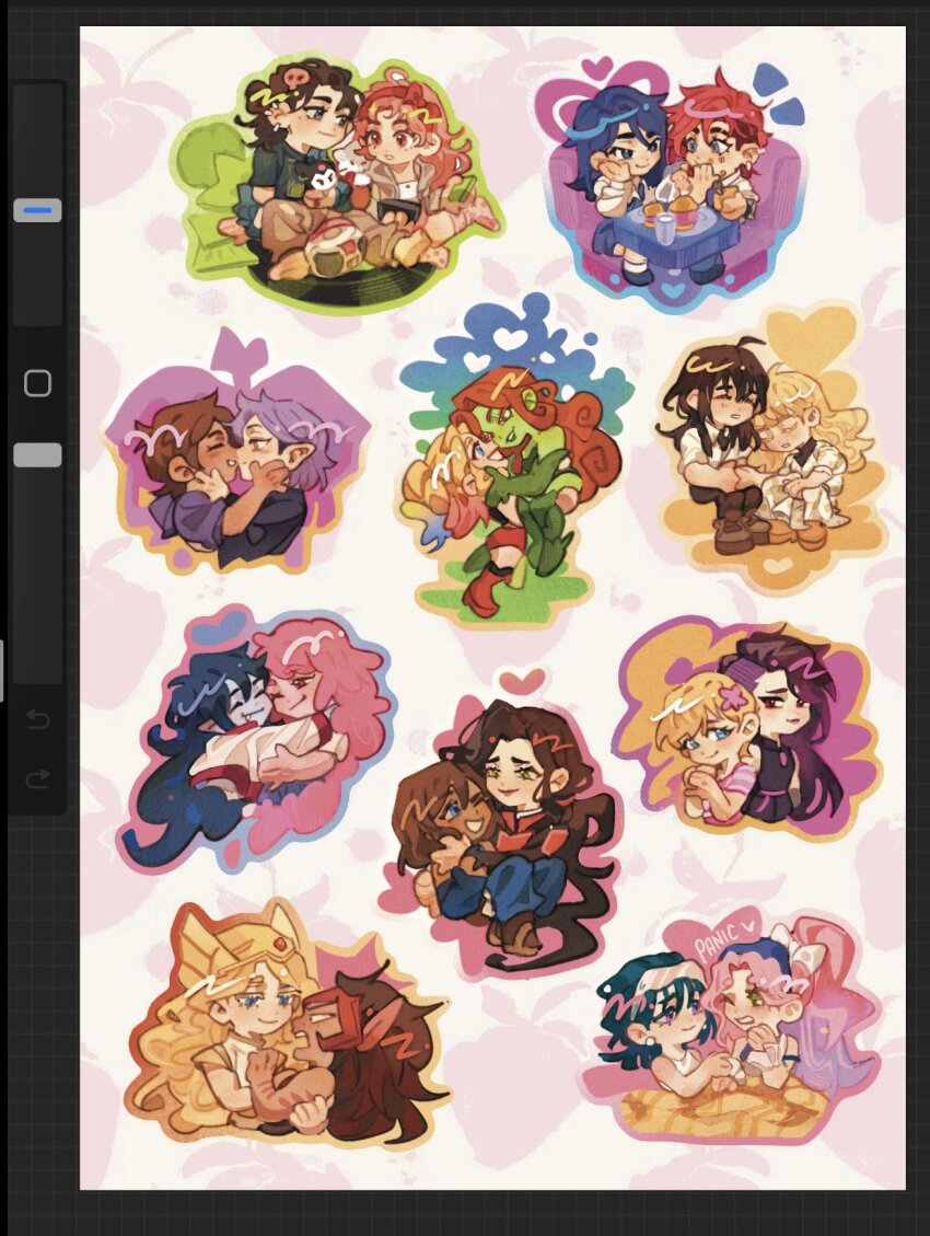 6+girls adora_(she-ra) adventure_time alien_stage amity_blight angrymiloras arcane:_league_of_legends arcane_caitlyn arcane_vi art_program_in_frame asami_sato asymmetrical_hair avatar_legends black_hair blonde_hair blue_eyes blue_hair booth_seating bow bow_hairband brown_fur brown_hair brown_shoes caitlyn_(league_of_legends) carrying carrying_person cat_girl catra circlet closed_eyes closed_mouth colored_eyelashes colored_skin commentary dark-skinned_female dark_skin dc_comics english_commentary gradient_hair green_eyes green_skin grey_eyes hair_bow hair_ornament hairband harley_quinn heart highres hug jacket juleka_couffaine kininatteru_hito_ga_otoko_ja_nakatta kiss koga_mitsuki korra kuromi league_of_legends long_hair luz_noceda marceline_abadeer mask miraculous_ladybug mizi_(alien_stage) multicolored_hair multiple_girls one_eye_closed onegai_my_melody oosawa_aya open_mouth pink_eyes pink_hair pink_shirt poison_ivy ponytail princess_bonnibel_bubblegum purple_eyes purple_hair qiu_tong red_bow red_eyes red_hair red_hairband red_shoes rose_lavillant sanrio she-ra she-ra_and_the_princesses_of_power shirt shoes sidecut sitting skull_hair_ornament sleeping sleeping_on_person smile sq_(series) sua_(alien_stage) sun_jing the_legend_of_korra the_owl_house two-tone_hair under_covers undercut vi_(league_of_legends) white_jacket white_shirt yuri