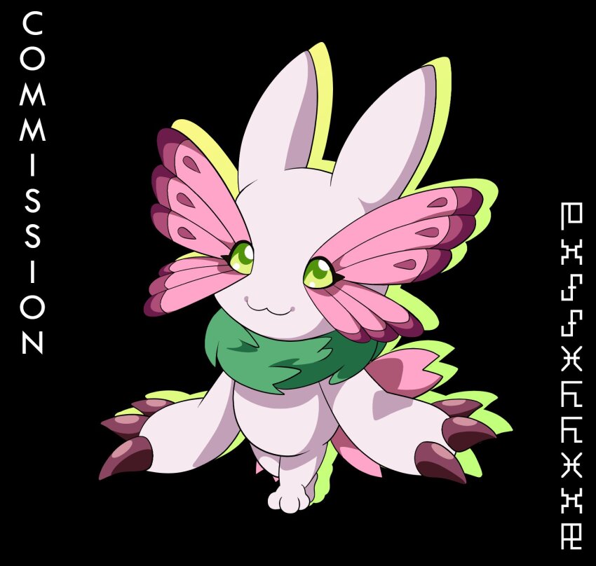 claws digimon digimon_(creature) green_eyes highres officialseraphimon oridigi original smile wings