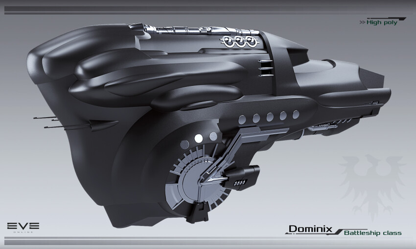 3d battleship_(eve_online) carrier combat_ship_(eve_online) commentary copyright_logo copyright_name dated_commentary dominix_(eve_online) droneboat_(eve_online) emblem english_text eve_online federation_navy_(eve_online) from_side gallente_federation_(eve_online) glint grey_background grey_theme highres kaspercohen_(kasper_hansen) logo maya_(medium) military_vehicle no_humans photoshop_(medium) science_fiction spacecraft vehicle_focus