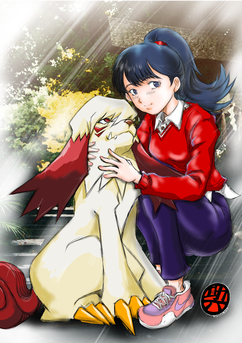absurdres claws digimon digimon_survive dog highres labramon looking_at_viewer shibuya_aoi tail