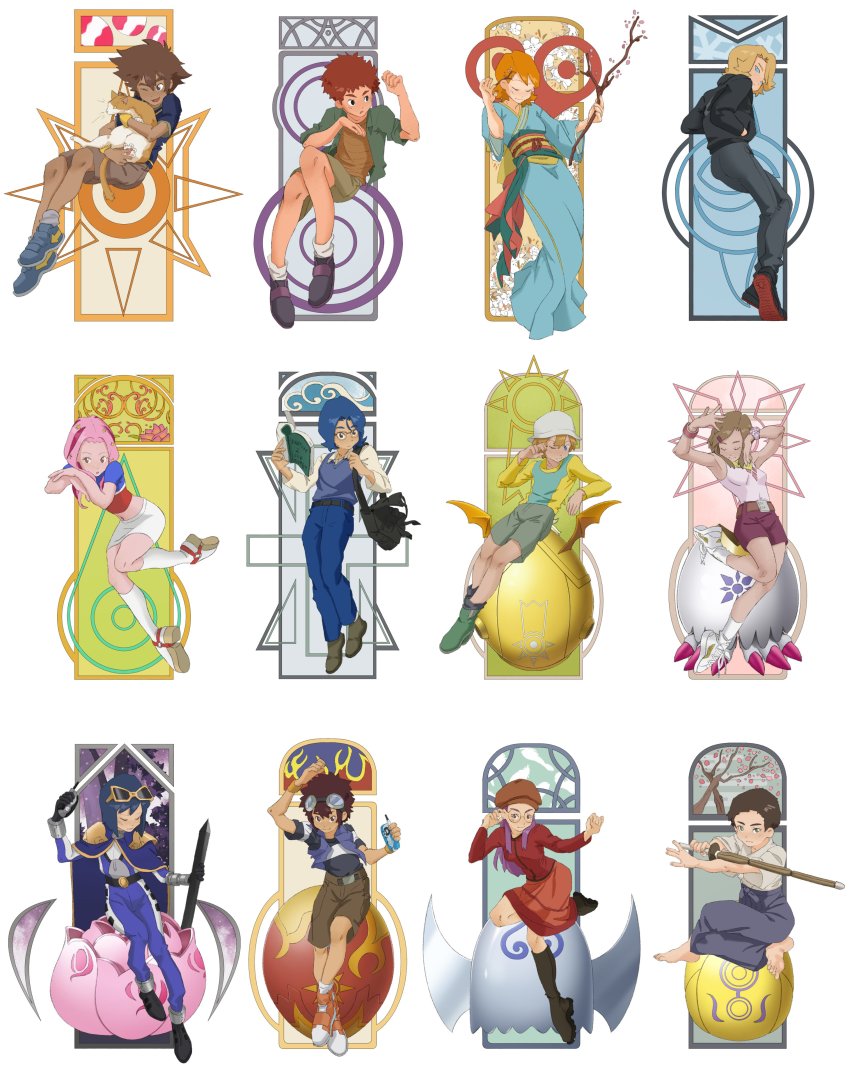 absurdres claws crests_(digimon) cross digimental_of_courage digimental_of_hope digimental_of_kindness digimental_of_knowledge digimental_of_light digimental_of_love digimon digimon_adventure_02 digimon_kaiser goggles goggles_on_head heart hida_iori highres ichijouji_ken inoue_miyako ishida_yamato izumi_koshiro kido_jo motomiya_daisuke shinonome_kaito sun tachikawa_mimi takaishi_takeru takenouchi_sora wings yagami_hikari yagami_taichi