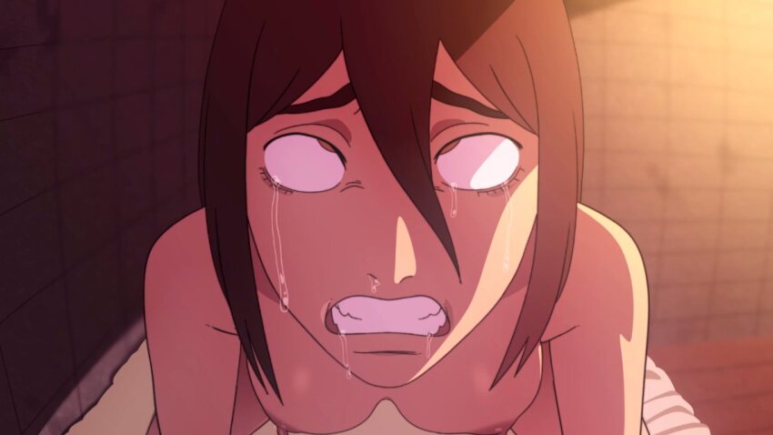 1girl ahegao breasts d-art gabi_braun nipples shingeki_no_kyojin tagme