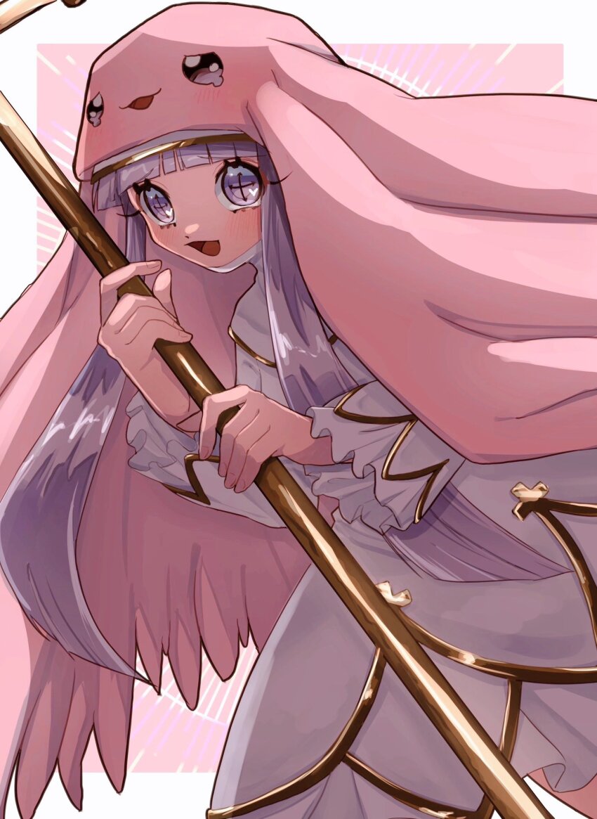 animal_hat digimon digimon_(creature) hat highres nun rabbit_hat sistermon_blanc takeda_conomi