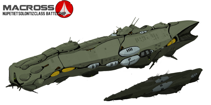 alien antennae choujikuu_yousai_macross commentary energy_cannon handofmanos logo macross nupetiet-vergnitzs original redesign roundel science_fiction spacecraft thurvel-salan turret u.n._spacy zentradi
