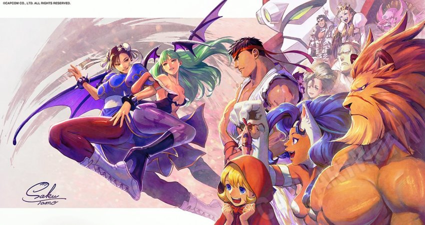 6+boys 6+girls animal_ears animal_hands animal_print ass bat_print bat_wings beard big_hair black_hair blodia blonde_hair blue_dress blue_hair boots bracelet breasts bridal_gauntlets brown_hair btx-02_blodia b.b._hood bun_cover capcom capcom_fighting_collection cat_ears cat_girl cat_paws cat_tail character_request china_dress chinese_clothes chun-li claws cleavage clothing_cutout colored_skin commentary_request cross-laced_footwear crown cyberbots demon_girl devilot_de_deathsatan_ix double_bun dougi dr_stein dress facial_hair felicia_(darkstalkers) fighting_game forehead fur green_hair hair_bun hair_slicked_back head_wings headband heart_cutout hibiki_dan high_collar hood jewelry jigoku_daishi kasugano_sakura large_breasts leo_(warzard) leotard lion_hair little_red_riding_hood locked_arms long_hair mecha mini_person miniboy monocle morrigan_aensland multiple_boys multiple_girls pantyhose pocket_fighter powered_gear print_legwear purple_pantyhose purple_wings red_hood robot ryu_(street_fighter) sakutamo saotome_jin scar scar_on_face scar_on_nose school_uniform serafuku signature spiked_bracelet spikes street_fighter tail third-party_edit third-party_source topless_male darkstalkers variant_armor warzard white_footwear white_fur wings