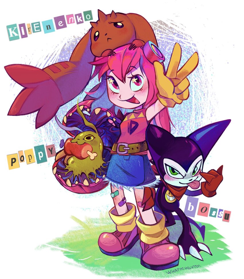 digimon digimon_story:_lost_evolution highres impmon kizuna_(digimon) lopmon shakkoumon tagme