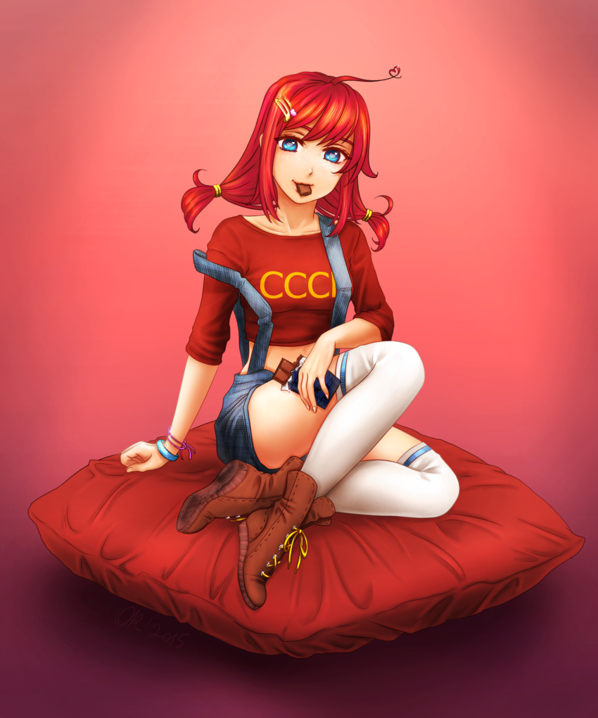 absurdres blue_eyes chocolate collarbone communism full_body heart highres orika_nekoi red_hair tagme thighhighs twintails ussr ussr-tan