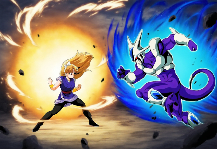 cooler_(dragon_ball) crossover dragonball_z kuonji_ukyou parody power ranma_1/2 super_saiyan