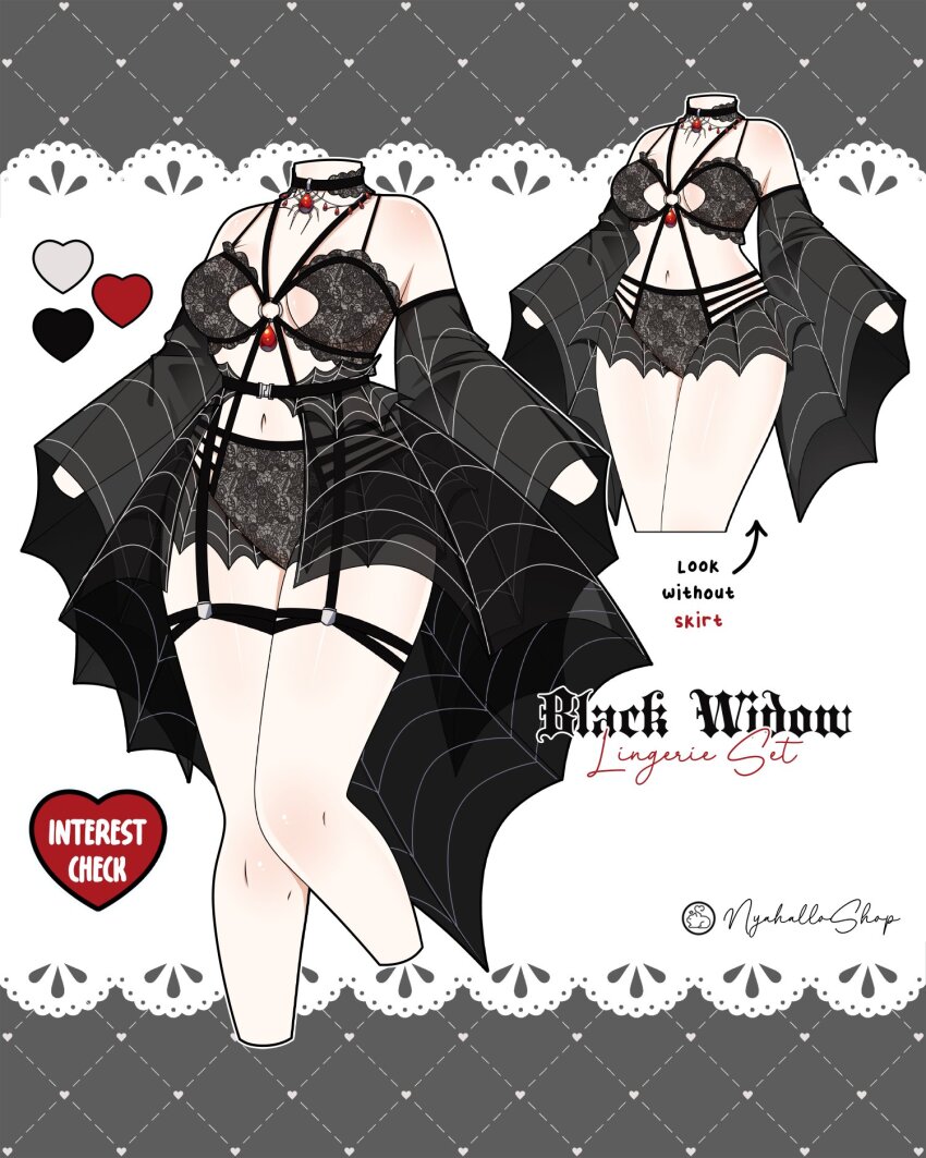 1girl black_choker choker cropped_legs headless highres lingerie navel nyahallo o-ring o-ring_top original thigh_strap underwear