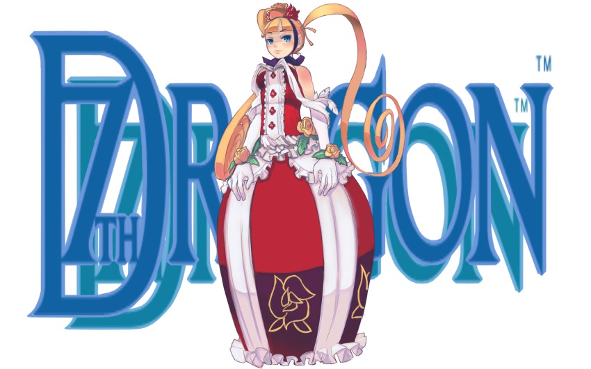 1girl 7th_dragon 7th_dragon_(series) bad_id bad_pixiv_id blonde_hair blue_eyes female_focus gloves highres kansou_samehada princess_(7th_dragon) solo sora_(7th_dragon)