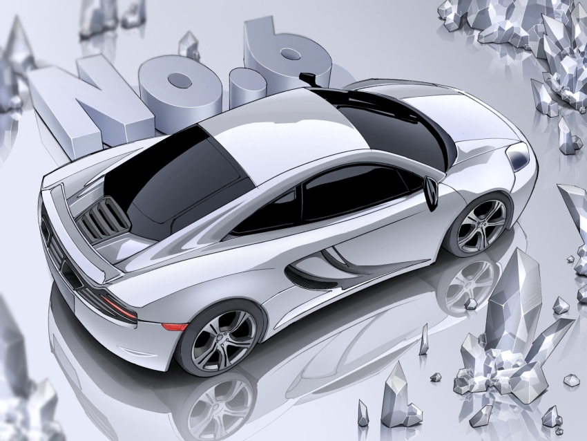 car commentary crystal from_above grey_background highres mclaren mclaren_mp4-12c motor_vehicle need_for_speed need_for_speed:_most_wanted_(2012) no_humans original sports_car vehicle_focus white_car zagin_sisu