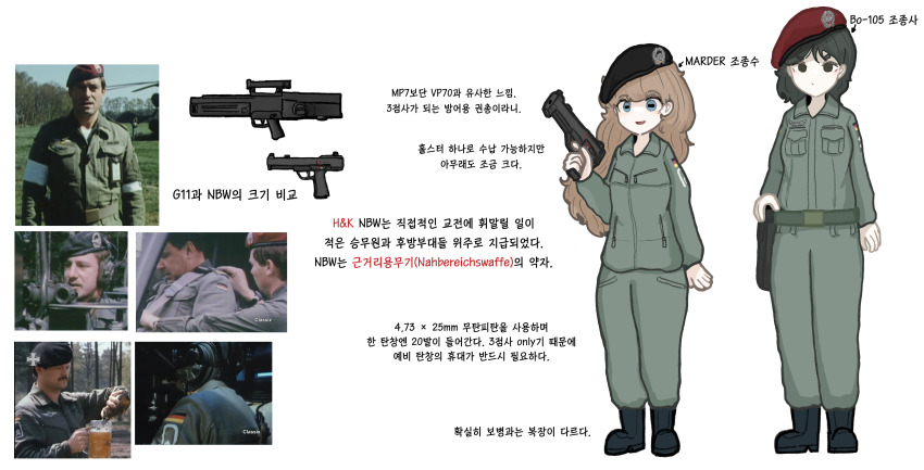 2girls 6+boys absurdres advanced_combat_rifle_(military_program) advanced_individual_weapon_system_(military_program) advanced_infantry_weapon_system_(military_program) alcohol army assault_rifle association_for_caseless_rifle_systems beer beer_mug black_eyes black_hair blonde_hair blue_eyes bullpup bundeswehr carbine caseless_ammunition_rifle_system_(military_program) caseless_firearm cup drink german_army gesellschaft_fur_hulsenlose_gewehrsysteme gun h&amp;k_acr h&amp;k_g11 h&amp;k_g11k2 h&amp;k_nbw handgun hat heckler_&amp;_koch high-capacity_magazine highres holster horizontal_magazine horizontal_pupils long_hair military military_uniform mug multiple_boys multiple_girls no_pupils original pdw-caliber_pistol personal_defense_weapon photo_(medium) pistol rifle short_hair translation_request user_dwmr8542 weapon weapon_focus weapon_name weapon_profile