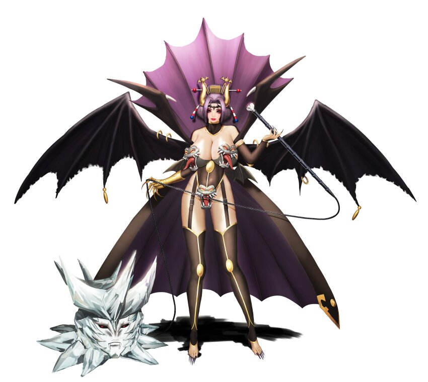 absurdres blastmon digimon digimon_xros_wars gattai_lilithmon highres lilithmon lipstick makeup nail_polish tagme