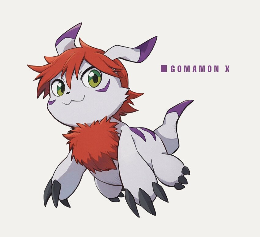 claws digimon digimon_(creature) gomamon gomamon_x-antibody orange_hair solo tail