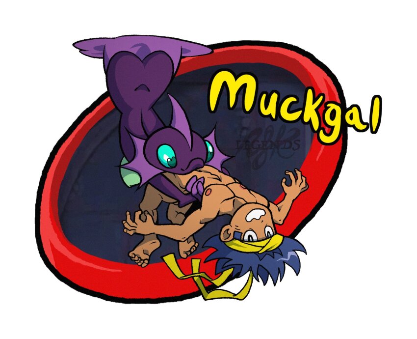 1boy 1girl bolo_(shantae) chibi fellatio femdom heart heart-shaped_eyes hetero highres legendsnjk monster_girl muckgal_(shantae) nude oral shantae_(series) suspension