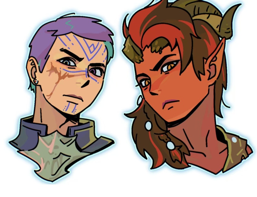 2girls 5202609076a anime_coloring baldur&#039;s_gate baldur&#039;s_gate_3 barbarian brown_hair demon_girl demon_horns demon_tail dungeons_&amp;_dragons dungeons_&amp;_dragons female_mage_(dungeon_and_fighter) horns karlach multiple_girls portrait tail tiefling
