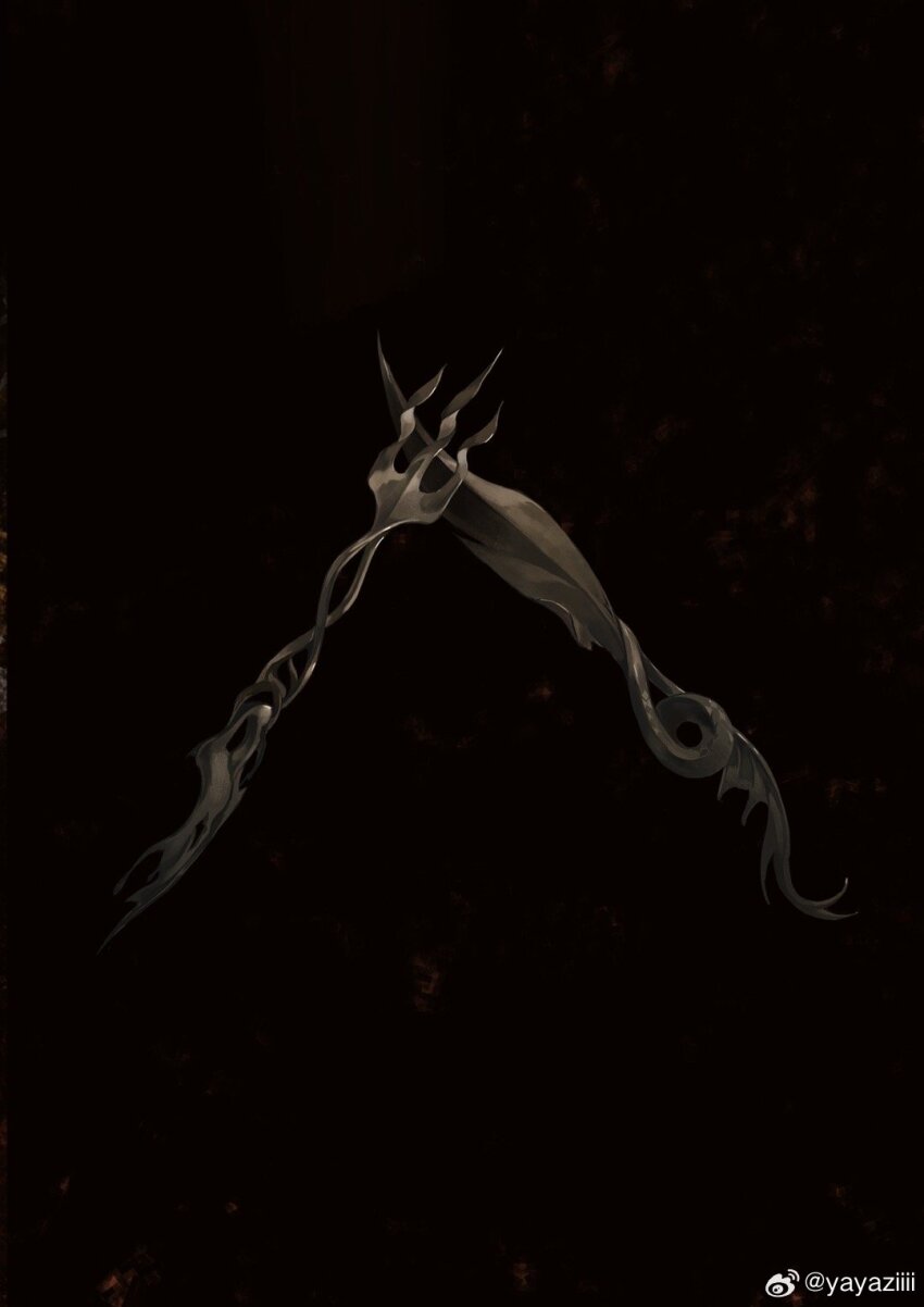 black_background chinese_commentary commentary_request dungeon_meshi fork french_commentary highres knife mixed-language_commentary no_humans object_focus simple_background watermark weibo_watermark yayaziiii