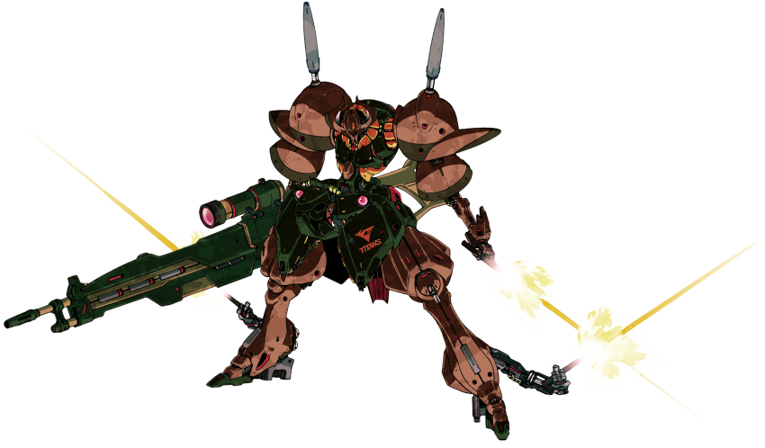 beam_cannon beam_rifle commentary_request energy_gun exposed_internal_machinery gabthley gun gundam highres machinery mecha mecha_focus mobile_suit ningen_plamo no_humans original redesign robot roundel science_fiction scope titans_(gundam) weapon white_background zeta_gundam