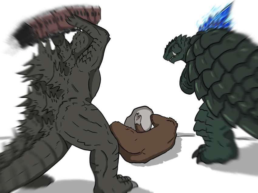 ape crossover crystal deen5822 dinosaur engi_(animation_studio) gamera gamera_(series) gamera_-rebirth- giant giant_monster godzilla godzilla_(series) godzilla_minus_one godzilla_vs._kong godzilla_x_kong:_the_new_empire gorilla highres kadokawa kaiju king_kong king_kong_(series) legendary_pictures monster monsterverse multiple_crossover no_humans rock sea_monster shadow sharp_teeth simple_background spikes tail teeth toho train turtle tusks white_background
