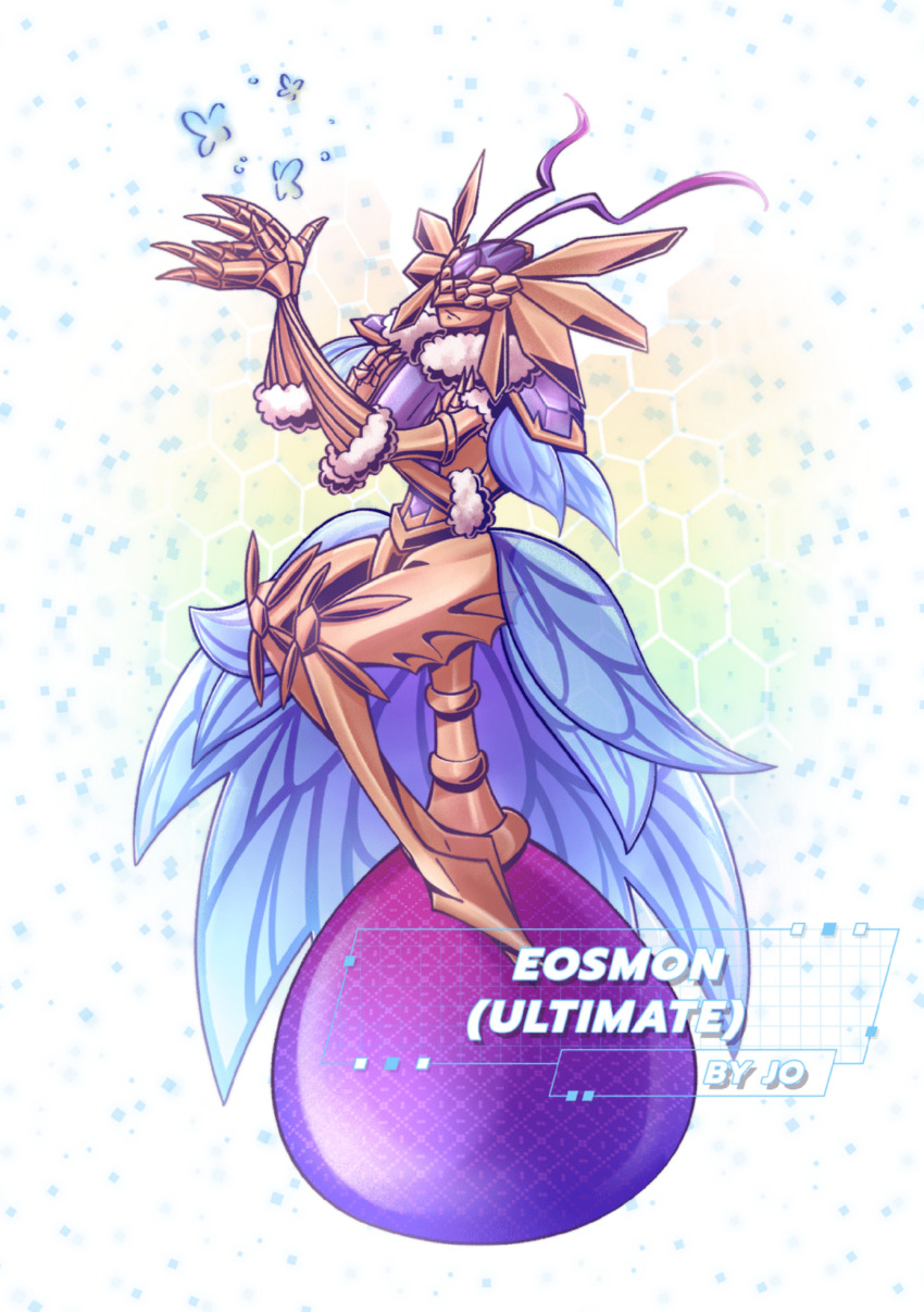 1girl arthropod_girl digimon digimon_(creature) eosmon_ultimate female_focus highres solo wings