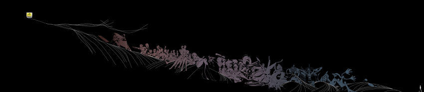 6+boys 6+girls absolutely_everyone absurdres adachi_tooru amagi_yukiko ameno_sagiri_(persona) atlus bad_id bad_pixiv_id black_background black_theme doujima_nanako doujima_ryoutarou ebihara_ai everyone fujino_miyabi hanamura_yousuke highres himiko_(persona_4) ichijou_kou igor_(persona) izanagi_(persona_4) izanami_(persona) jiraiya_(persona_4) kashiwagi_noriko kintoki-douji konishi_naoki konishi_saki konohana_sakuya_(persona) kubo_mitsuo kujikawa_rise kuma_(persona_4) kuroda_hisano long_image margaret margaret_(persona) matsunaga_ayane megami_tensei minami_eri morooka_kinshirou multiple_boys multiple_girls nagase_daisuke nakajima_shu narukami_yu ohtani_hanako ootani_hanako ozawa_yumi parody persona persona_4 satonaka_chie shadow_(persona) shin_megami_tensei shirogane_naoto sukuna_hikona take-mikazuchi tatsumi_kanji television tengen_toppa_gurren_lagann tomoe_(persona_4) uehara_sayoko wide_image