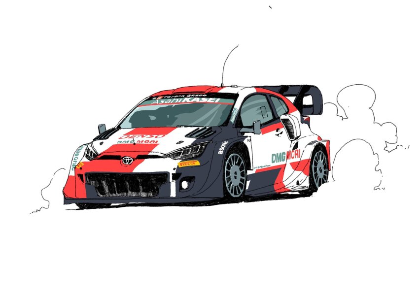 car detwang highres logo motor_vehicle no_humans pirelli race_vehicle racecar radio_antenna rally_car smoke spoiler_(automobile) sponsor toyota toyota_gazoo_racing toyota_gr_yaris toyota_yaris vehicle_focus world_rally_championship