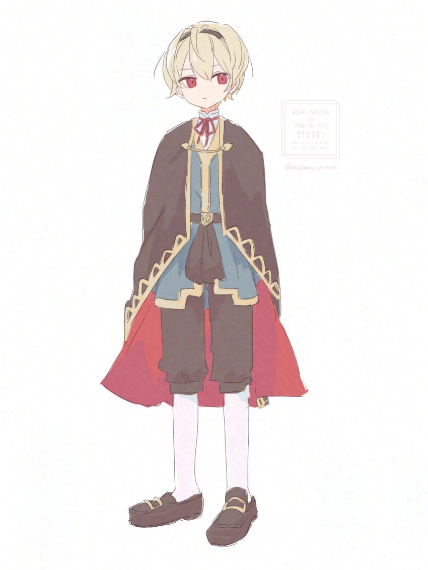 1boy absurdres aged_down black_cape blonde_hair cape fire_emblem fire_emblem_fates fire_emblem_heroes highres leo_(fire_emblem_fates) leo_(young_sprout)_(fire_emblem_fates) multicolored_cape nintendo red_cape red_eyes solo sorane_amus