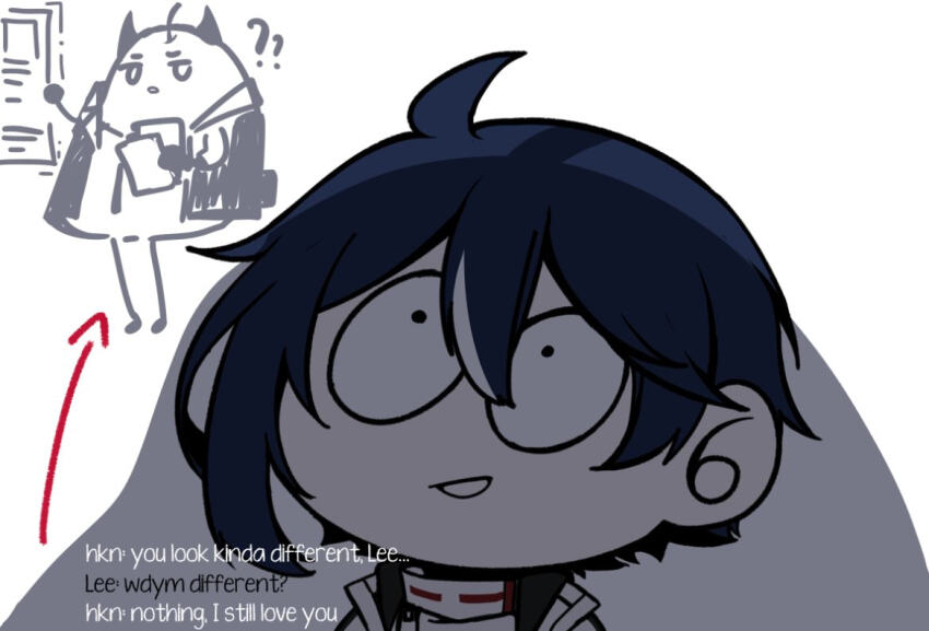 1boy commandant_(pgr) dochikun image_sample looking_up pixiv_sample punishing:_gray_raven shadow solo solo_focus surprised white_background