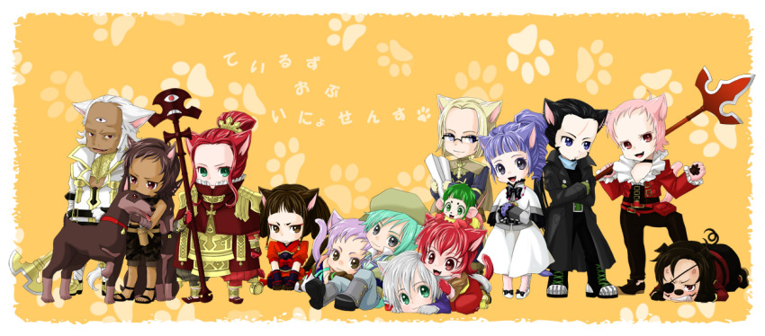 albert_grandeioza alfa_system ange_serena animal_ears cat_ears chien_(tales_of_innocence) chitose_cxarma coda dog gardel hasta_ekstermi hermana_larmo iria_animi mathias_(tales_of_innocence) oswald_(tales_of_innocence) ricardo_soldato ruca_milda spada_belforma tales_of_(series) tales_of_innocence