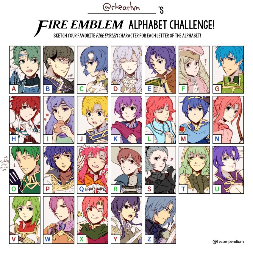 alm_(fire_emblem) armor berkut_(fire_emblem) blue_eyes blue_hair blush catria_(fire_emblem) circlet deirdre_(fire_emblem) dress erk_(fire_emblem) ethlyn_(fire_emblem) fire_emblem fire_emblem:_genealogy_of_the_holy_war fire_emblem:_mystery_of_the_emblem fire_emblem:_new_mystery_of_the_emblem fire_emblem:_path_of_radiance fire_emblem:_the_blazing_blade fire_emblem:_the_sacred_stones fire_emblem_echoes:_shadows_of_valentia fire_emblem_fates fire_emblem_heroes forrest_(fire_emblem) geoffrey_(fire_emblem) green_eyes green_hair headband highres hinoka_(fire_emblem) ilyana_(fire_emblem) jubelo_(fire_emblem) katarina_(fire_emblem) lena_(fire_emblem) light_purple_hair long_hair marth_(fire_emblem) multiple_boys multiple_girls nintendo norne_(fire_emblem) open_mouth oscar_(fire_emblem) pelleas_(fire_emblem) purple_eyes purple_hair quan_(fire_emblem) red_eyes red_hair rheamii ricken_(fire_emblem) short_hair smile sophie_(fire_emblem) tatiana_(fire_emblem) tiara ursula_(fire_emblem) vanessa_(fire_emblem) wolf_(fire_emblem) xane_(fire_emblem) yuzu_(fire_emblem) zihark_(fire_emblem)