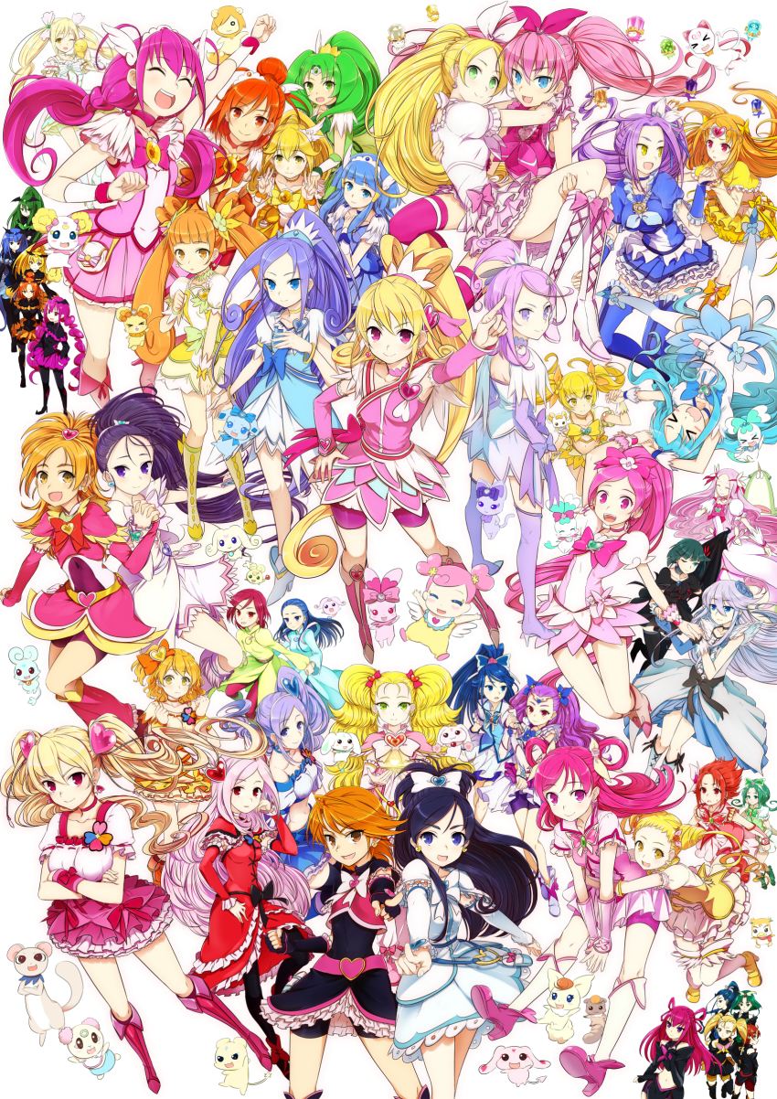 &gt;_&lt; 00s 10s 6+girls :3 :o ;q absolutely_everyone absurdres ahoge ai-chan_(dokidoki!_precure) aida_mana akimoto_komachi antenna_hair aoki_reika aono_miki bad_end_beauty bad_end_happy bad_end_march bad_end_peace bad_end_precure bad_end_sunny black_hair blonde_hair blue_eyes blue_hair blue_skirt blush boots bow bowtie braid breasts brooch brown_eyes brown_hair butterfly_hair_ornament candy_(smile_precure!) chiffon_(fresh_precure!) choker choppy chypre_(heartcatch_precure!) circlet closed_eyes coco_(precure_5) coco_(yes!_precure_5) coffret_(heartcatch_precure!) cone_hair_bun coupe_(heartcatch_precure!) crossed_arms crossover cure_aqua cure_beat cure_beauty cure_berry cure_black cure_bloom cure_blossom cure_bright cure_diamond cure_dream cure_echo cure_egret cure_flower cure_happy cure_heart cure_lemonade cure_march cure_marine cure_melody cure_mint cure_moonlight cure_muse cure_muse_(yellow) cure_passion cure_peace cure_peach cure_pine cure_rhythm cure_rosetta cure_rouge cure_sunny cure_sunshine cure_sword cure_white cure_windy dark_aqua dark_cure_(yes!_precure_5) dark_dream dark_lemonade dark_mint dark_precure dark_rouge davi_(dokidoki!_precure) dodory dokidoki!_precure dory double_bun drill_hair everyone fary female_focus flappy flat_chest foop fresh_precure! futari_wa_precure futari_wa_precure_max_heart futari_wa_precure_splash_star fuu-chan_(precure) green_eyes green_hair hair_bun hair_flaps hair_ornament hair_rings hair_tubes hairband hairpin half_updo hanasaki_kaoruko hanasaki_tsubomi head_wings heart heart_brooch heart_hair_bun heart_hair_ornament heartcatch_precure! higashi_setsuna high_ponytail highres hino_akane_(smile_precure!) hishikawa_rikka hoshizora_miyuki houjou_hibiki hummy_(suite_precure) hyuuga_saki jewelry kasugano_urara_(yes!_precure_5) kenzaki_makoto kiryuu_kaoru kiryuu_michiru kise_yayoi knee_boots kujou_hikari kurokawa_eren kurumi_erika large_breasts lary long_hair lulun magical_girl mepple midorikawa_nao milk_(yes!_precure_5) milky_rose mimino_kurumi minamino_kanade minatsuki_randoseru minazuki_karen mipple miry mishou_mai misumi_nagisa momozono_love moop multiple_girls myoudouin_itsuki natsuki_rin nuts nuts_(precure_5) nuts_(yes!_precure_5) one_eye_closed open_mouth orange_hair orange_skirt pink_boots pink_bow pink_eyes pink_hair pink_shoes pink_shorts pink_skirt ponytail pop_(smile_precure!) porun potpourri_(heartcatch_precure!) precure precure_all_stars precure_all_stars_new_stage:_mirai_no_tomodachi purple_eyes purple_hair purple_skirt rakeru_(dokidoki!_precure) rance_(dokidoki!_precure) red_eyes red_hair rery ribbon sakagami_ayumi seiren_(suite_precure) sharuru_(dokidoki!_precure) shiny_luminous shirabe_ako shoes short_hair shorts sidelocks simple_background single_hair_bun single_wing skirt smile smile_precure! sory suite_precure syrup_(precure_5) syrup_(yes!_precure_5) tart_(fresh_precure!) tiara tiry tongue tongue_out tsukikage_yuri twin_drills twintails very_long_hair white_choker wide_ponytail wings wink wrist_cuffs x3 yamabuki_inori yellow_bow yellow_eyes yellow_skirt yes!_precure_5 yes!_precure_5_gogo! yotsuba_alice yukishiro_honoka yumehara_nozomi