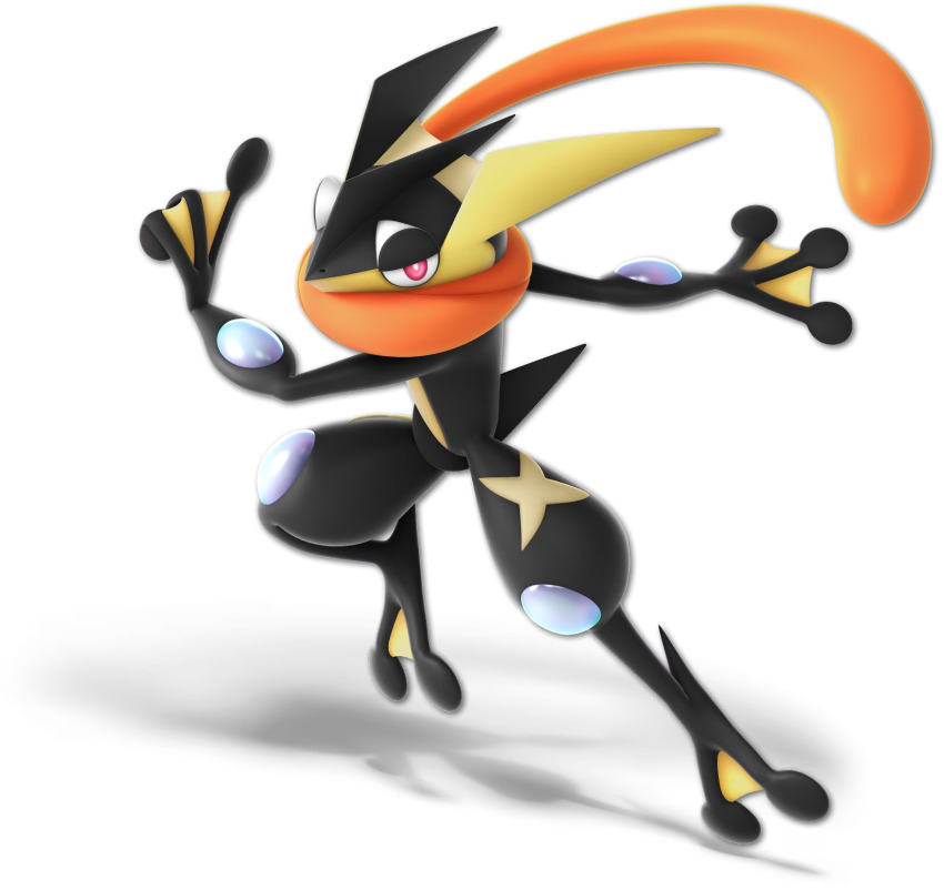gen_6_pokemon greninja highres huge_filesize nintendo no_humans official_art pokemon pokemon_(creature) recolor super_smash_bros. tongue