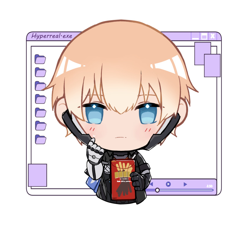 1boy blush chibi dochikun highres image_sample lee:_hyperreal_(pgr) lee_(pgr) looking_at_viewer pixiv_sample punishing:_gray_raven solo solo_focus
