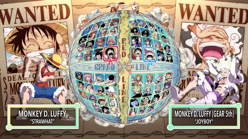 6+boys 6+girls aokiji_(one_piece) arlong baby_5 basil_hawkins black_hair boa_hancock brook_(one_piece) buggy_the_clown caesar_clown capone_gang_bege character_name character_select charlotte_katakuri charlotte_linlin cigar clone commentary cowboy_hat crocodile_(one_piece) donquixote_doflamingo dracule_mihawk dual_persona edward_newgate emporio_ivankov enel english_commentary english_text eustass_kid everyone fake_screenshot fighting_game fighting_stance franky_(one_piece) gear_fifth gecko_moria glasses going_merry hair_ornament hairclip hana_hana_no_mi hat highres holding holding_staff jewelry_bonney jinbe_(one_piece) kaidou_(one_piece) killer_(one_piece) kizaru_(one_piece) kouzuki_oden leopold65107856 long_hair magellan_(one_piece) marco_(one_piece) marshall_d._teach monkey_d._garp monkey_d._luffy multiple_boys multiple_girls nami_(one_piece) nami_(one_piece)_(east_blue) nami_(one_piece)_(onigashima) nico_robin nico_robin_(return_to_sabaody) nico_robin_(whisky_peak) one_piece orange_hair perona portgas_d._ace rob_lucci roronoa_zoro sabo_(one_piece) sadi-chan sakazuki_(one_piece) sanji_(one_piece) scratchmen_apoo shanks_(one_piece) short_hair smoker_(one_piece) smoking staff straw_hat straw_hat_pirates time_paradox tony_tony_chopper trafalgar_law usopp wanted_poster x_drake yamato_(one_piece)